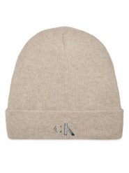 Calvin Klein Jeans Czapka Minimal Monogram Beanie K60K611542 Szary. Szare czapki Calvin Klein Jeans, bez wzorów, z jeansu. Za 239.99 zł.