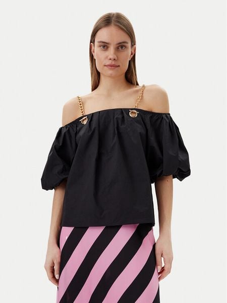 Lola Casademunt by Maite Bluzka MS2515040 Czarny Relaxed Fit. Czarne bluzki Lola Casademunt by Maite, xs, bez wzorów, z bawełny, bez kołnierzyka, bez ramiączek. Za 259.99 zł.