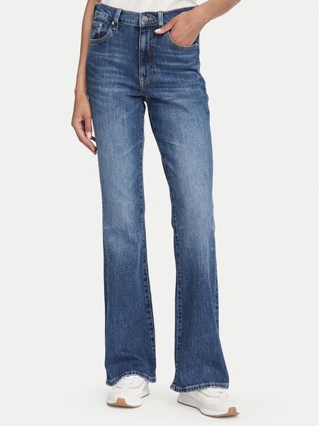 Tommy Jeans Jeansy Sylvia DW0DW23077 Granatowy Flare Fit. Niebieskie jeansy Tommy Jeans, bez wzorów. Za 368.99 zł.