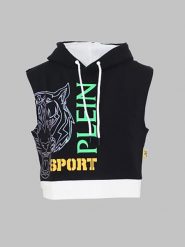 Plein Sport Bluza w kolorze czarnym rozmiar: XL. Czarne bluzy Plein Sport, xl, bez wzorów, z bawełny, z kapturem. Za 206.91 zł.