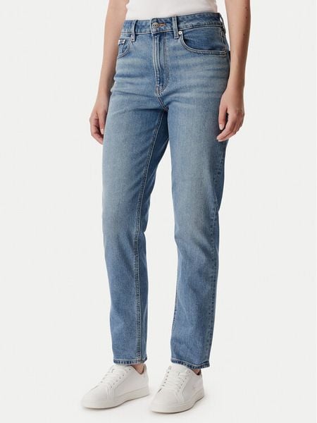 Calvin Klein Jeans Jeansy LV047F951G Niebieski Mom Fit. Niebieskie jeansy Calvin Klein Jeans, bez wzorów. Za 299.99 zł.