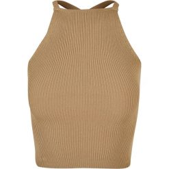 Top Z Dzianiny Żeberkowej Z Krzyżem Na Plecach Dla Pań I Panów. Brązowe topy Urban Classics, xl, bez wzorów, z dzianiny, bez kołnierzyka, bez ramiączek. Za 147.99 zł.