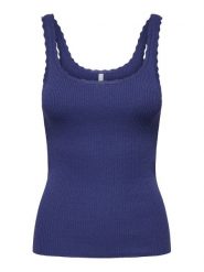 ONLY Top Gemma 15314659 Niebieski Regular Fit. Niebieskie topy Only, l, bez wzorów, z wiskozy, bez kołnierzyka, bez ramiączek. Za 59.99 zł.