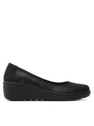 Go Soft Półbuty WS3392-1 Czarny. Czarne czółenka GO SOFT, bez wzorów, ze skóry, bez obcasa, na koturnie, bez zapięcia. Za 109.99 zł.
