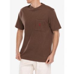 Koszulka bawełniana Gramicci One Point Tee Pigment Dyed. Brązowe koszulki sportowe GRAMICCI, bez wzorów, z bawełny, bez ramiączek. Za 193.99 zł.