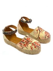 Calceo Espadryle w kolorze jasnożółtym ze wzorem rozmiar: 38. Brązowe espadryle Calceo, bez wzorów, bez obcasa, bez zapięcia. Za 180.49 zł.