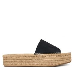 Espadryle Calvin Klein. Czarne espadryle Calvin Klein, bez wzorów, bez obcasa, bez zapięcia. Za 409.99 zł.