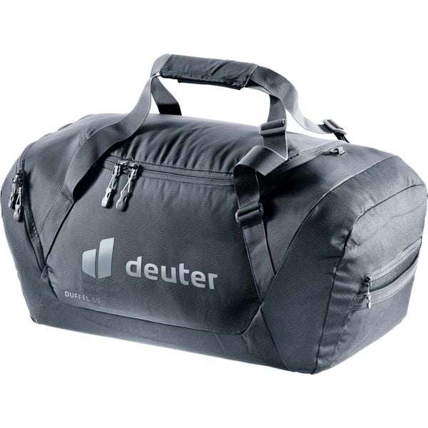 Torba podróżna Deuter Duffel 50. Czarne torby na ramię Deuter, bez wzorów, z materiału, na ramię, bez dodatków. Za 351.99 zł.
