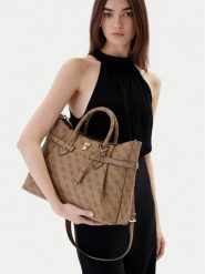 Guess Torebka Yesba HWSG78 33070 Beżowy. Brązowe torebki klasyczne Guess, z aplikacjami, ze skóry, bez dodatków. Za 719.99 zł.