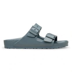 Birkenstock Arizona EVA Basalt Gray Klapki damskie. Szare klapki Birkenstock, bez wzorów, bez obcasa. Za 219.99 zł.