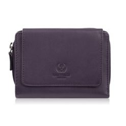 Portfel damski skórzany fioletowy duży w orientacji poziomej z RFID Paolo Peruzzi SL-07-VI. Fioletowe portfele PAOLO PERUZZI, bez wzorów, ze skóry. Za 89.00 zł.
