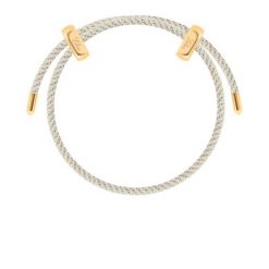Bransoletka Liana w kolorze złamanej bieli ze złotą nitką. Żółte bransoletki Lilou, pozłacane. Za 149.00 zł.