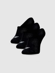4F Skarpetki casual stopki (3-pack) damskie - czarne 35-38. Czarne skarpety 4f, bez wzorów, z bawełny. Za 44.99 zł.