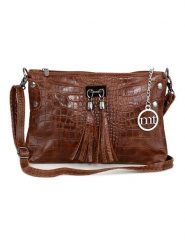 Mia Tomazzi Skórzana torebka "Abano" w kolorze brązowym - 23 x 16 x 2 cm rozmiar: onesize. Brązowe torby na ramię Mia Tomazzi, z aplikacjami, z materiału, na ramię, bez dodatków. Za 130.99 zł.
