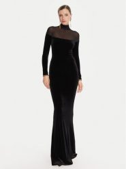Elisabetta Franchi Sukienka wieczorowa AB-R42-57E2-V660 Czarny Slim Fit. Czarne sukienki Elisabetta Franchi, bez wzorów, z syntetyku, wizytowe, bez kołnierzyka, bez ramiączek. Za 2,859.00 zł.