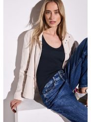 Street One Top w kolorze granatowym rozmiar: 38. Niebieskie topy Street One, bez wzorów, bez kołnierzyka, bez ramiączek. Za 52.79 zł.