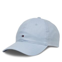 Czapka z daszkiem Tommy Hilfiger. Niebieskie czapki TOMMY HILFIGER, bez wzorów. Za 119.99 zł.