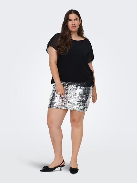 ONLY Carmakoma Bluzka w kolorze czarnym rozmiar: 48. Czarne bluzki Only Carmakoma, bez wzorów, bez kołnierzyka, bez ramiączek. Za 78.66 zł.