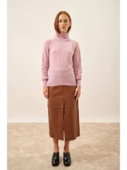 Just Cashmere Kaszmirowy golf w kolorze jasnoróżowym rozmiar: XL. Różowe golfy Just Cashmere, xl, bez wzorów, z kaszmiru, bez ramiączek. Za 413.99 zł.