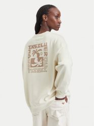 Quiksilver Bluza EQWFT03188 Beżowy jasny Oversize. Brązowe bluzy Quiksilver, l, bez wzorów, z bawełny, bez kaptura. Za 259.99 zł.
