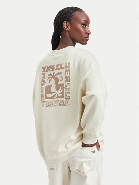 Quiksilver Bluza EQWFT03188 Beżowy jasny Oversize. Brązowe bluzy Quiksilver, l, bez wzorów, z bawełny, bez kaptura. Za 259.99 zł.