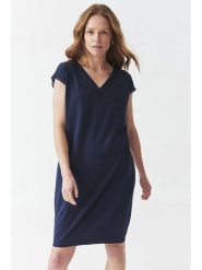 TATUUM Sukienka "Kokena" w kolorze granatowym rozmiar: M. Niebieskie sukienki Tatuum, m, bez wzorów, z koronki, bez kołnierzyka, bez ramiączek, midi. Za 186.19 zł.