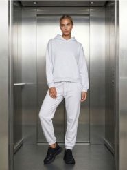 Bluza hoodie Active - szary. Szare bluzy Sinsay, l, bez wzorów, bez kaptura. Za 39.99 zł.