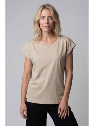 Alife and kickin Koszulka "Sigrid" w kolorze beżowym rozmiar: XS. Brązowe bluzki Alife and Kickin, xs, bez wzorów, z bawełny, bez kołnierzyka, bez ramiączek. Za 43.99 zł.