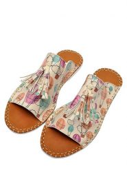 Dogo Klapki "Up" w kolorze beżowym ze wzorem rozmiar: 40. Brązowe klapki Dogo, bez wzorów, bez obcasa. Za 82.83 zł.