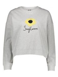 Vero Moda Bluza w kolorze szarym rozmiar: XS. Szare bluzy Vero Moda, xs, bez wzorów, z bawełny, bez kaptura. Za 65.54 zł.