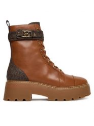 MICHAEL Michael Kors Botki 40T5MAFE6L Brązowy. Brązowe botki MICHAEL Michael Kors, bez wzorów, ze skóry, bez obcasa, na płaskiej podeszwie, bez zapięcia. Za 1,109.00 zł.