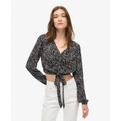 Top vintage z wiązaniem. Szare bielizna sportowa Superdry, bez wzorów. Za 257.05 zł.