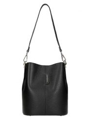 Wojas Skórzana torebka w kolorze czarnym - 30 x 26 x 15 cm rozmiar: onesize. Czarne torby na ramię Wojas, bez wzorów, z materiału, na ramię, bez dodatków. Za 362.85 zł.