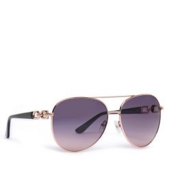Okulary przeciwsłoneczne Guess. Czarne okulary przeciwsłoneczne Guess, z aplikacjami. Za 329.99 zł.