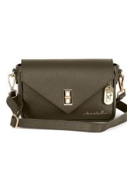 Anna Morellini Skórzana torebka "Terina" w kolorze khaki - 24 x 16 x 6,5 cm rozmiar: onesize. Brązowe torby na ramię Anna Morellini, bez wzorów, z materiału, na ramię, bez dodatków. Za 260.99 zł.