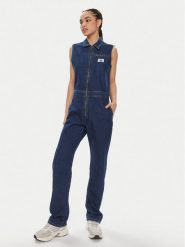 Calvin Klein Jeans Kombinezon J20J222840 Granatowy Regular Fit. Niebieskie sukienki Calvin Klein Jeans, xl, bez wzorów, z bawełny, bez kołnierzyka, bez ramiączek. Za 379.99 zł.