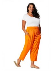 Aller Simplement Spodnie w kolorze pomarańczowym rozmiar: 42-58. Pomarańczowe spodnie materiałowe Aller Simplement, bez wzorów, z materiału, z podwyższonym stanem. Za 56.99 zł.