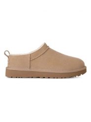 UGG Skórzane botki w kolorze beżowym rozmiar: 36. Brązowe botki UGG, bez wzorów, bez obcasa, bez zapięcia. Za 634.02 zł.