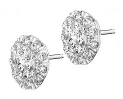Kolczyki z białego złota z diamentami laboratoryjnymi - 1,50 ct - próba 750. Białe kolczyki Apart, z diamentem, złote. Za 11,990.00 zł.