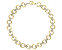 Bransoletka z żółtego złota z diamentami - koła - 0,23 ct - próba 585. Żółte bransoletki Apart, z diamentem, złote. W wyprzedaży za 5,383.00 zł.