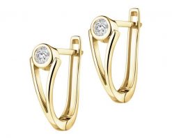 Złote kolczyki z cyrkoniami. Żółte kolczyki Apart, z cyrkonią, złote. Za 1,429.00 zł.
