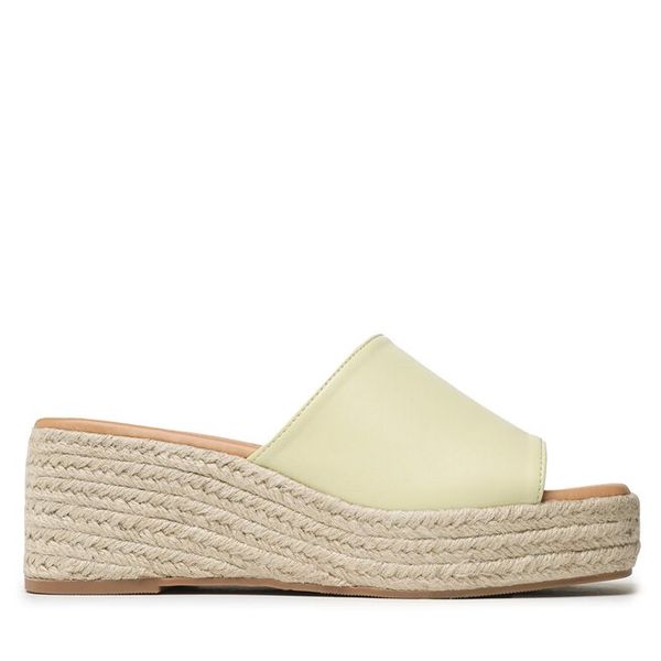 Espadryle DeeZee. Zielone espadryle DeeZee, bez wzorów, bez obcasa, bez zapięcia. Za 129.99 zł.