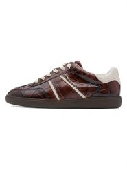 Tamaris Sneakersy w kolorze brązowym rozmiar: 41. Brązowe trampki Tamaris, bez wzorów, ze skóry, bez zapięcia. Za 169.95 zł.