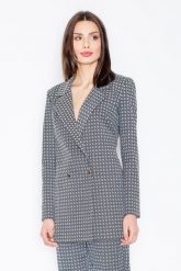 Szara Elegancka Marynarka na Dwa Guziki. Szare marynarki i żakiety Figl, s, bez wzorów, z elastanu, eleganckie. Za 299.00 zł.