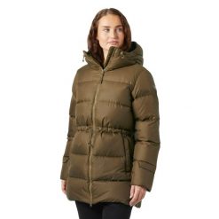 Parka damska z kapturem Helly Hansen Essence Down. Brązowe parki Helly Hansen, na zimę, z kapturem. W wyprzedaży za 1,225.50 zł.