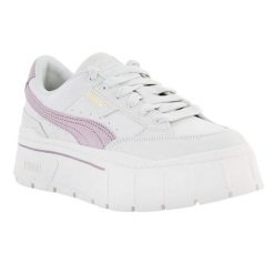 Kobiety/Panie Mayze Stack Skórzane Buty Sportowe. Białe obuwie sportowe Puma, trekkingowe. Za 636.99 zł.
