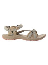 Jack Wolfskin Sandały trekkingowe "Lakewood" w kolorze beżowym rozmiar: 42. Brązowe sandały Jack Wolfskin, bez wzorów, z otwartym noskiem, bez obcasa, na płaskiej podeszwie, bez zapięcia. Za 190.18 zł.