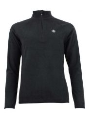 Peak Mountain Bluza polarowa "Afinor" w kolorze czarnym rozmiar: L. Czarne bluzy Peak Mountain, l, z aplikacjami, z materiału, bez kaptura. Za 96.83 zł.