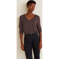 Mango - Bluzka Chemdipi. Czerwone bluzki Mango, l, bez wzorów, z dzianiny, eleganckie, bez kołnierzyka, bez ramiączek. W wyprzedaży za 39.90 zł.