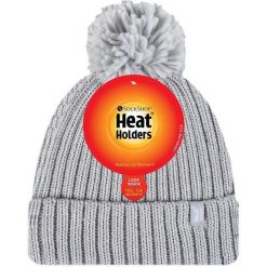 Zimowy Czapka Heatweaver dla Kobiet - Arden Jasnoszary. Szare czapki HEAT HOLDERS, bez wzorów. Za 116.99 zł.